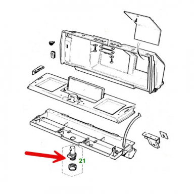 USED Glovebox Lock Assembly, Includes Knob, Without Key  BEC12507